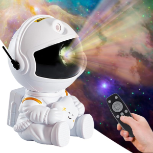 Astronaut Galaxy Projector, Star Projector Galaxy Night Light - Astronaut Light Projector, Starry Nebula Ceiling LED Lamp with Remote Control, White S