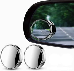 Car Round Mirror Original Glass Rear view Blind spot Side Mirror Wide angle 360 lens 2 pcs