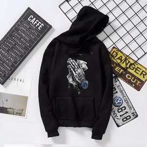 Dollar With Hand Printed In Black Hoodie Printed Kangaroo Hoodie Pocket Drawstring Pullovers Long Sleeves  Winter Wear