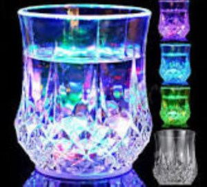 Colorful flashing LED light up glass LED pineapple cup New Led Glowing Mug Glass Water Liquid Inductive Rainbow Color Changing Flashing Light Cup