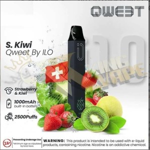 DISPOSABLE BY QWEET STWEBBERY KIWI 2500 PUFFS 2% NIC STRENGTH