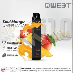 DISPOSABLE BY QWEET SOUL MANGO  2500 PUFFS 2% NIC STRENGTH
