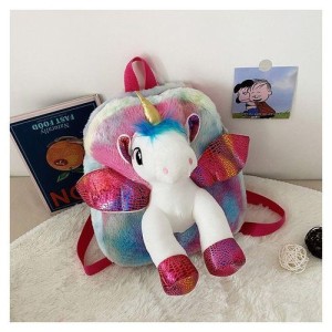 Fluffy Unicorn Backpack for Kids