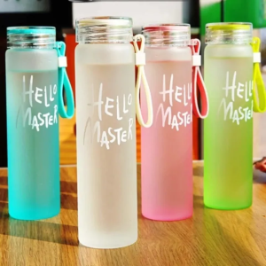 Hello Master Glass Water Bottle for School/College/Office (480 ml)