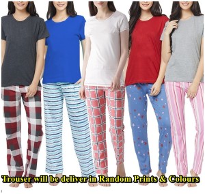 High Quality pack of 1 Sleep wear available in random prints and colours for Women's/Girls