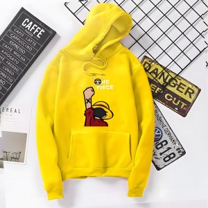 Huddie For Men n Boys Pirates Printed In yellow Hoodie Printed Kangaroo Hoodie Pocket Drawstring Pullovers Long Sleeves  Winter Wear