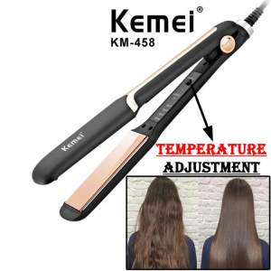 KEMEI KM-458 Professional Electric Hair Straightener Iron Styler New Electronic Hairstyling Tool Best Beauty Set Rod For Women Portable Ceramic Fast