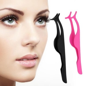 Eyelash Tweezers Stainless Steel Eye Lash Curler Applicator Clips (1 Pcs)