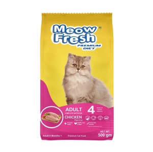 Meow Fresh PREMIUM DIET Dry Cat Food 500gm Chicken Flavor Cats Food For All Stages Of Cat Imported Formula Adult Cat Foods Best For All Breeds Adult