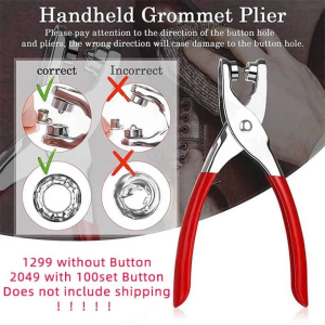 Metal Press Button Pliers Metal Sewing Prong Rings Buttons Clip Pliers DIY Clothes Tool for Sewing Leather Rivets Bags Clothes