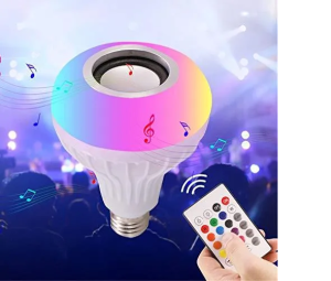 Multifunctional LED music light bulb Bluetooth speaker RGB changing lamp wireless stereo Audio