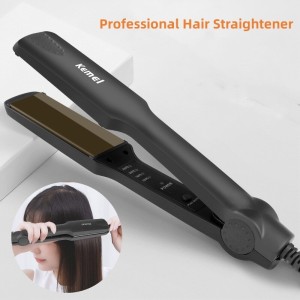 New Arrival Kemei KM-329 Hair Straightener Curler 2 in 1 Wide Plate Titanium Flat Iron Hair Straightener