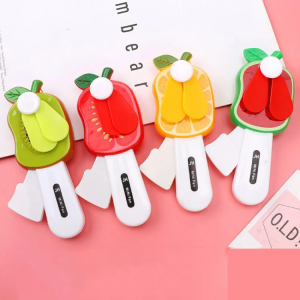 New fruit shape hand pressure fan portable hand-held small fan summer gift stall park supply