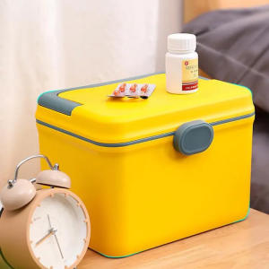 Plastic Multi Layer Small Medicine Box Family Pack Medicine Storage Box Medicine Box Household Large Capacity Medical Small Size First Aid Kit