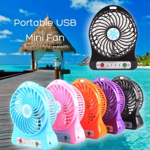 Portable USB Rechargeable Mini Desktop Fan for Dorms, Offices, and Students