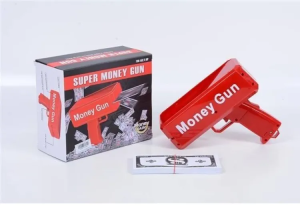 Rain Money Gun Paper Spary Machine Toy Gun Money Gun with 100 Pcs Play Money Cash Gun Party Supplies