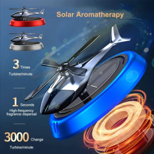 Solar Car Air Freshener Helicopter Auto Aromatherapy Sun Light Energy Rotation Car Inside Fragrance Ornaments Car Aroma