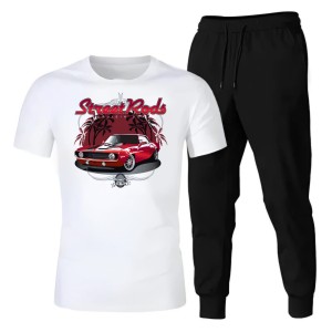 STREET RODS Summer Tracksuit For Women & Girls Tee-shirt  trousers New Design Round Neck Half Sleeves T Shirts Top Quality Gym Wear