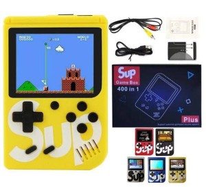 Sup Game Portable Video Game Box with Mario, Super Mario, Dr Mario, Contra, Turtles, and Other 400 Games with Battery Included