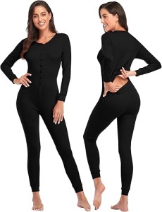 Thermal Underwear for Men/Women, Winter Autumn Clothes and Long Pants, Women's Thermal Suits, Round Neck Bottoming Underwear (Free Size)