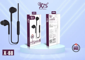 XZS X68 HI SPEED STEREO EARPHONES HANDSFREE SUPER BEST QUALITY