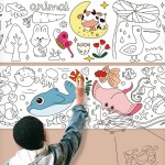Children's Coloring Drawing Paper Roll for Kids, Clean Sticky Wall