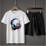 Tracksuit Cotton Fabric T-Shirt & Short Set for Summer Elegant Suits Gym Track Suit T shirts Pajama Casual Wear for Men